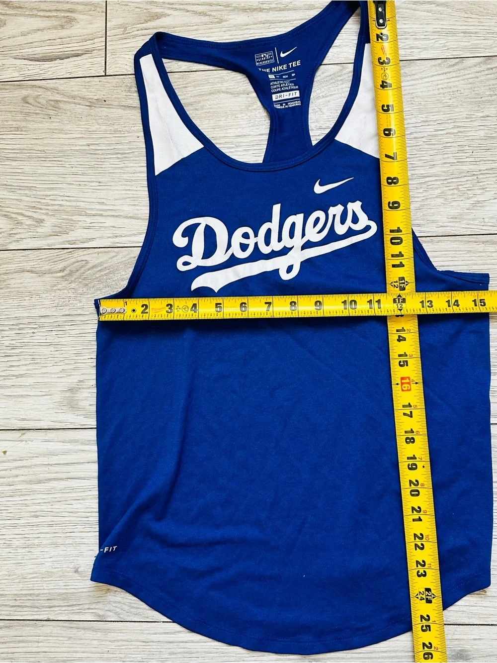 Nike Blue & White Dodgers Racerback TanksuzeXS